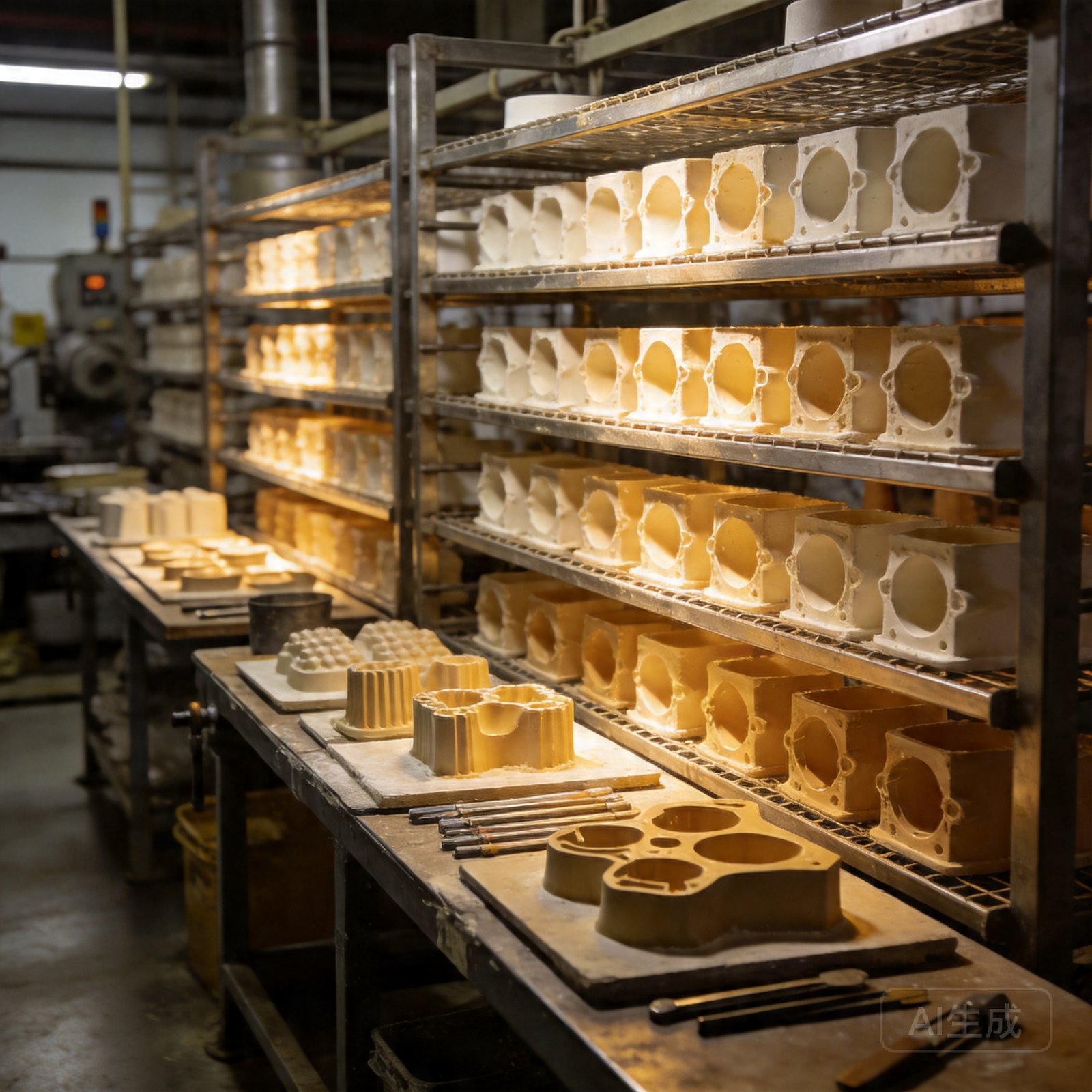 Investment casting process wax pattern ceramic shell pouring production